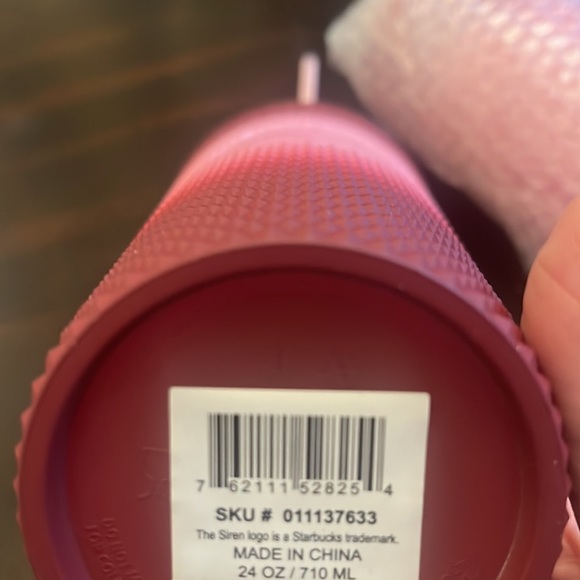 STARBUCKS Pink Blush Waxberry Ombre Studded Tumbler - Picture 2 of 5